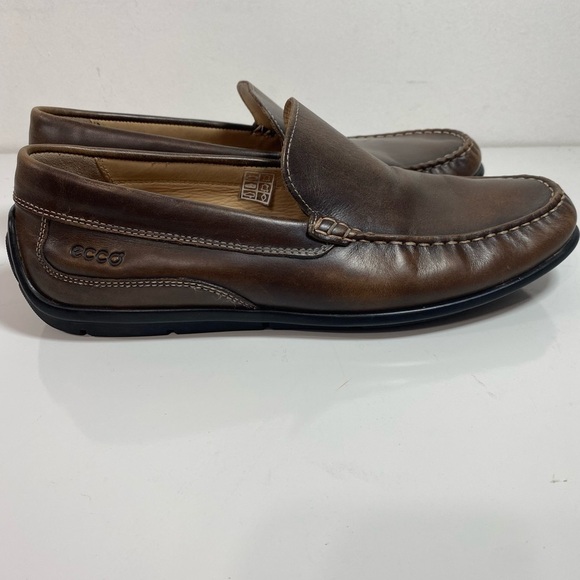 Ecco Shoes Classic Moc Loafers‎ Flats Slip On Brown Leather Men’s 44 main image 3